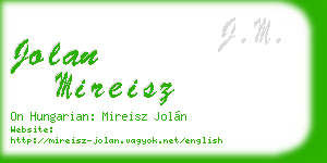jolan mireisz business card